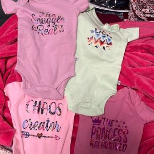 New four Honest Baby onesies New never worn, hand pressed hand created